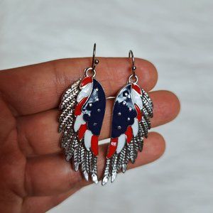 Independence Day Dove Wings Earrings